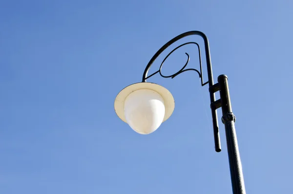 Glass lamp metal decorative pole park lighting — Stock Photo, Image