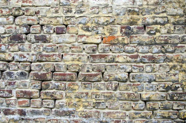 오래 된 벽돌 벽 배경 아키텍처 세부 사항 — 스톡 사진