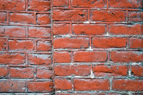 Detalhes de parede de tijolo pintado fragmento arquitetônico — Fotografia de Stock