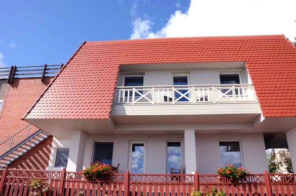 Stock image Private residential home balcony windows flowers