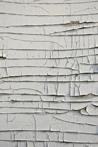 Grunge madera contrachapado pintura blanca pelado telón de fondo — Foto de Stock