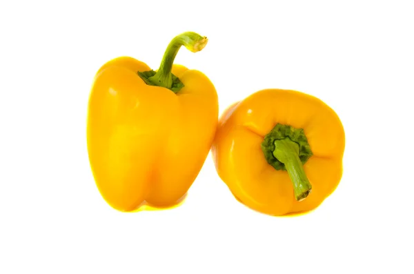 Paprika nutrisi makanan sehat kuning terisolasi — Stok Foto
