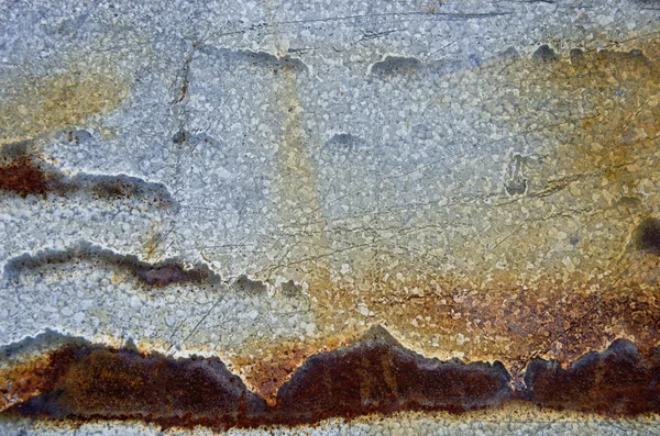 Rusty feuille d'acier bâtiment mur fond gros plan — Photo