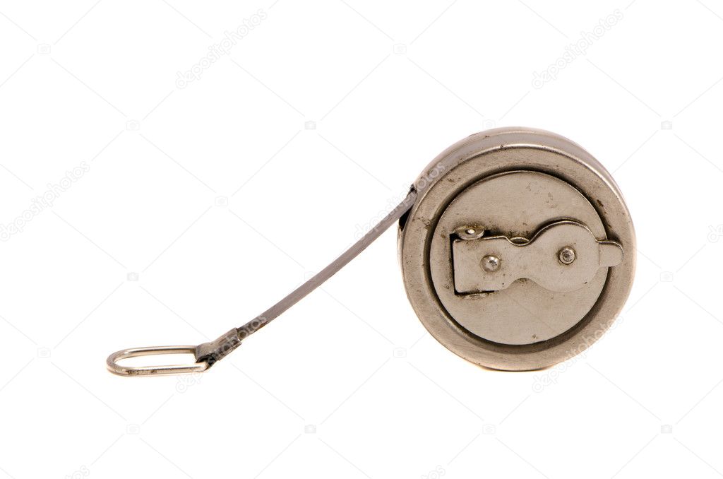 Ancient device measuring length roulette isolated — Stock Photo