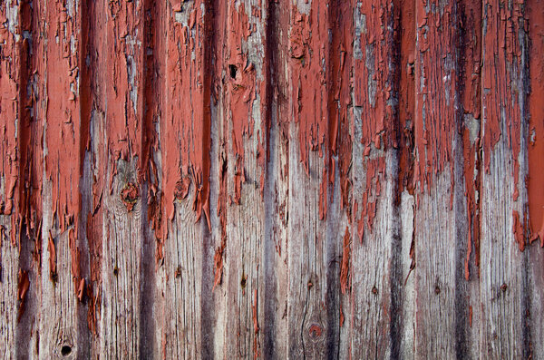 Rural village house wall background closeup peel paint. Old architecture backdrop details.