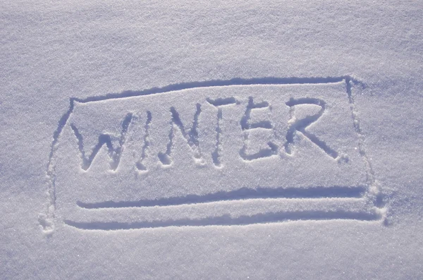 Registro de inscrição neve inverno Concept expression — Fotografia de Stock