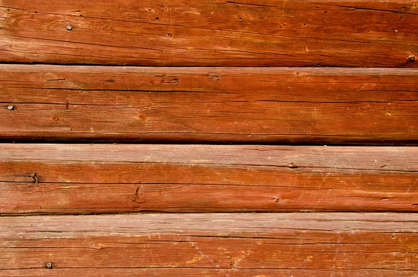 Sfondo della parete rasata tronco teste chiodo arrugginito — Foto Stock