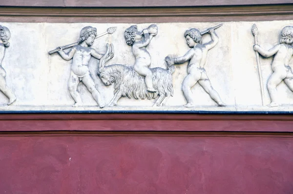 Roman architectural retro vintage wall background — Stock Photo, Image