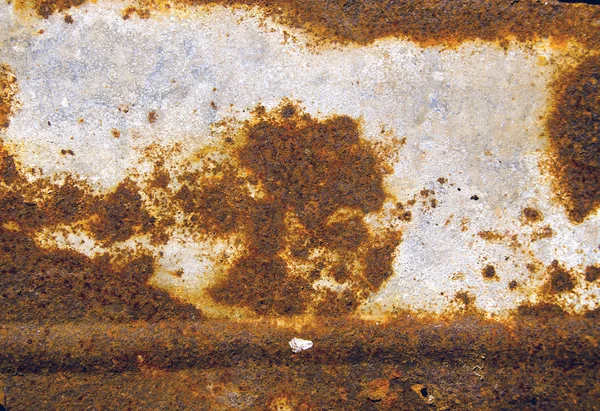 Background of ancient cracked rusty tin wall. — Stock Photo, Image