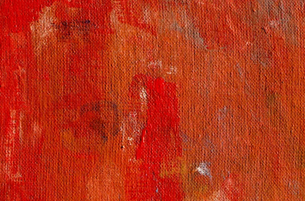 Röd målad kanvasduk grunge retro tyg bakgrund — Stockfoto
