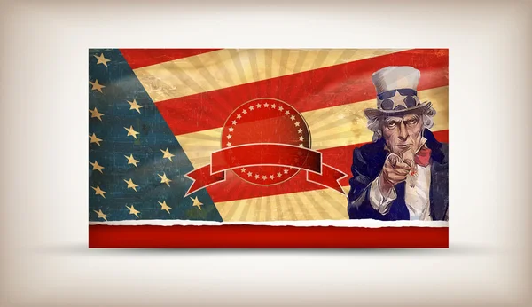 Patriotic usa background with uncle sam