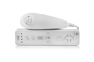 Nintendo Wii Nunchuk and controller clipart