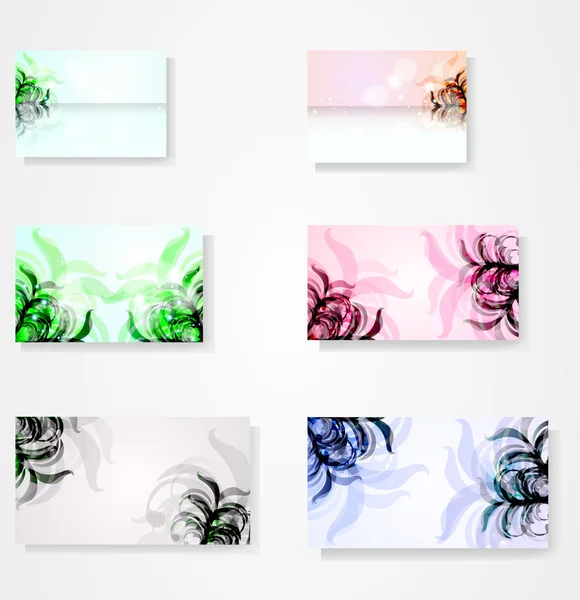 Set for floral vector background — Stock Vector