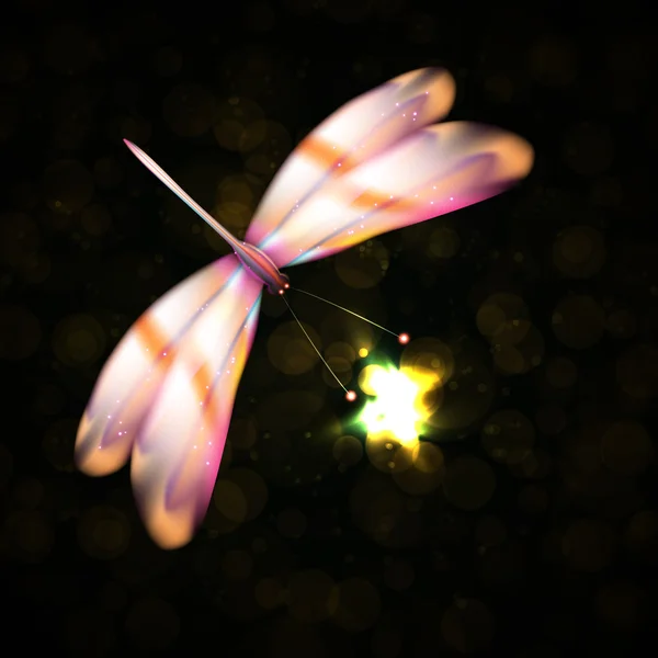 Glänzende abstrakte Libelle — Stockvektor