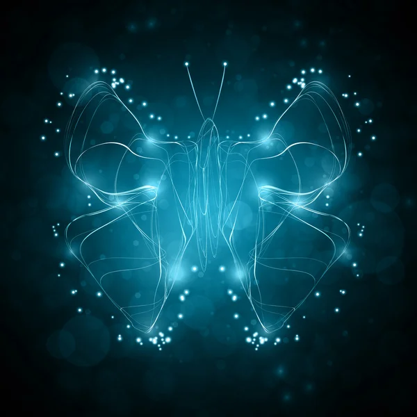 光沢のある抽象的な蝶 — ストックベクタ