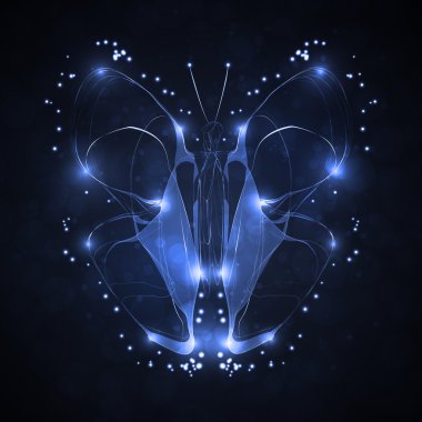 Shiny abstract butterfly clipart