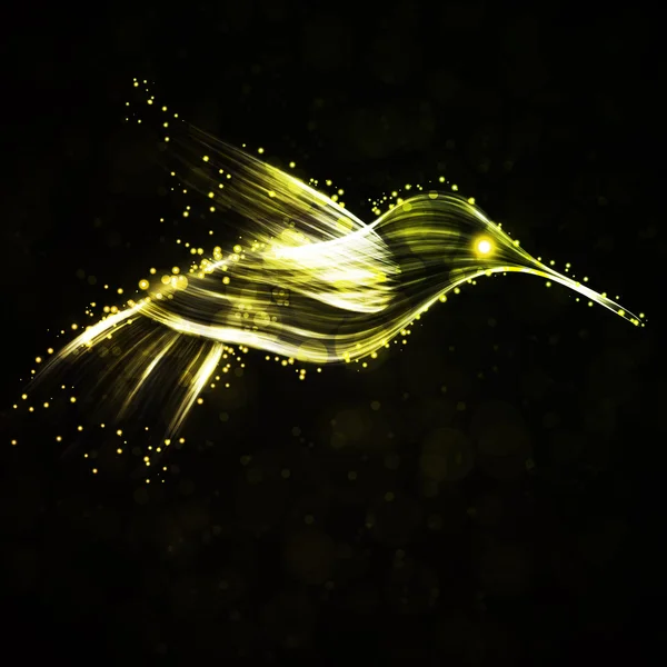 Neon kolibrie — Stockvector
