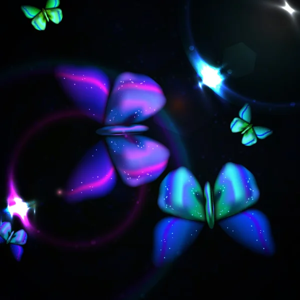 Papillon abstrait brillant — Image vectorielle