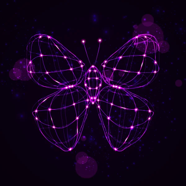 闪闪发亮的抽象蝴蝶 — 图库矢量图片