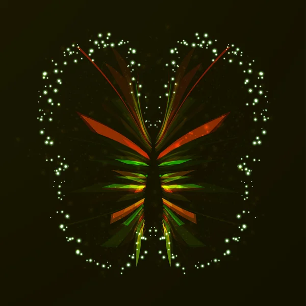 光沢のある蝶抽象 — ストックベクタ