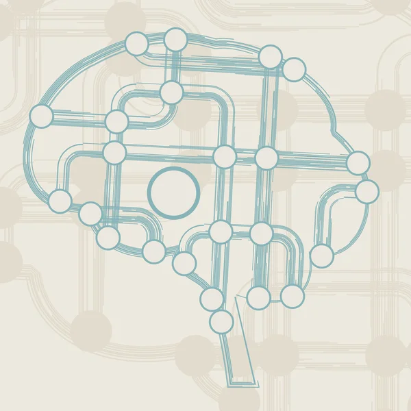 Beyin devre kartı formu — Stok Vektör