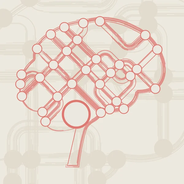 Circuit board forme du cerveau — Image vectorielle