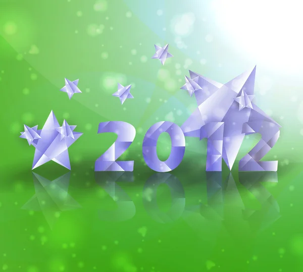 Año 2012 estrellas vector fondo — Archivo Imágenes Vectoriales