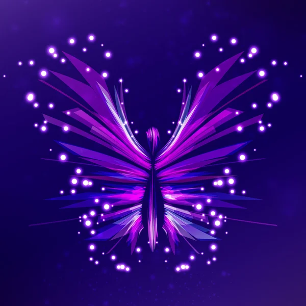 Zářivý motýl abstraktní vektor — Stockový vektor