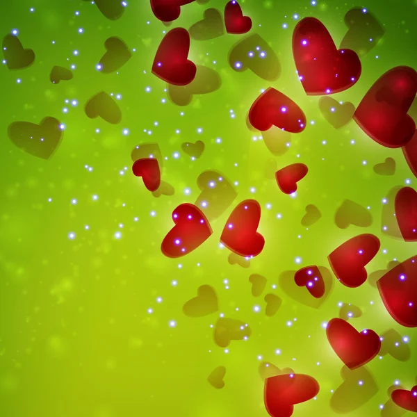 Valentijnsdag harten achtergrond — Stockvector