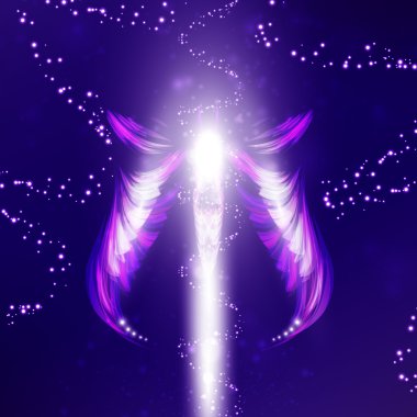 Angel vector futuristic background clipart