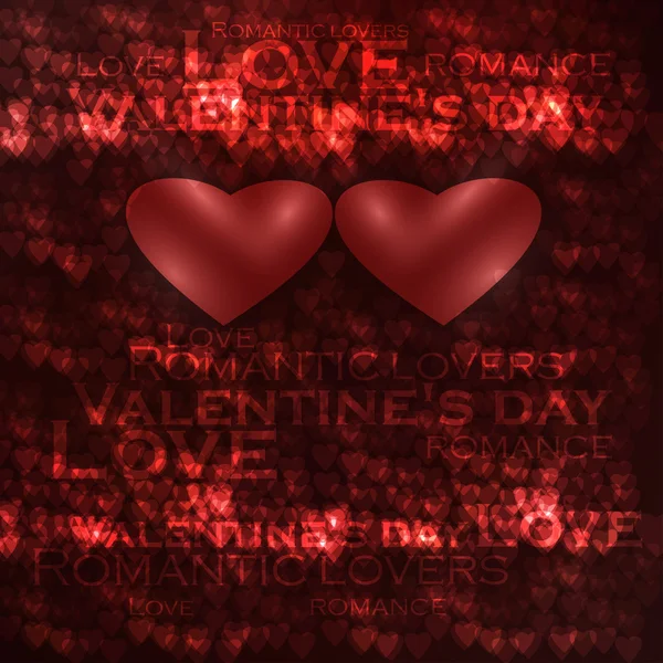 Ilustración de los corazones de San Valentín vectorial — Vector de stock