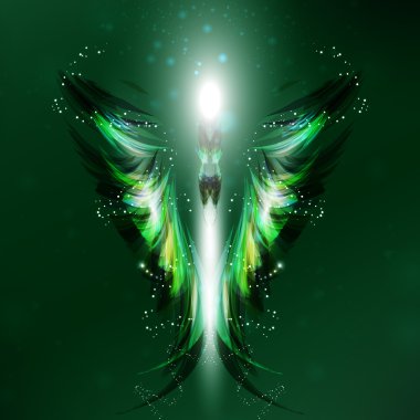 Angel vector futuristic background clipart