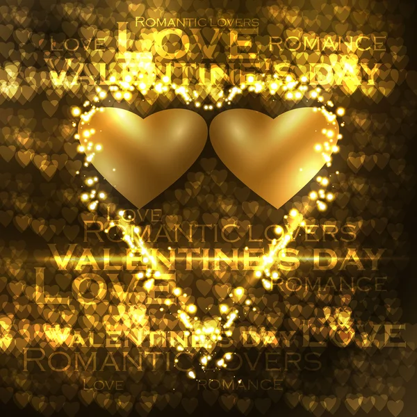 Valentijnsdag harten illustratie vector — Stockvector