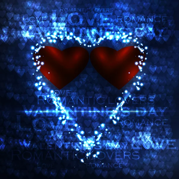 Ilustración de los corazones de San Valentín vectorial — Vector de stock
