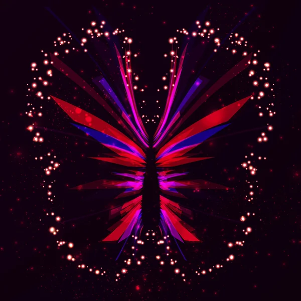 Λαμπερό πεταλούδα — Διανυσματικό Αρχείο