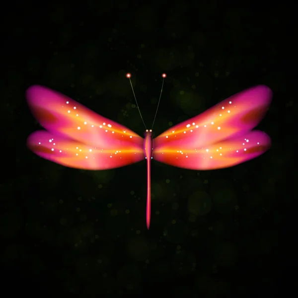 Glänzende abstrakte Libelle — Stockvektor