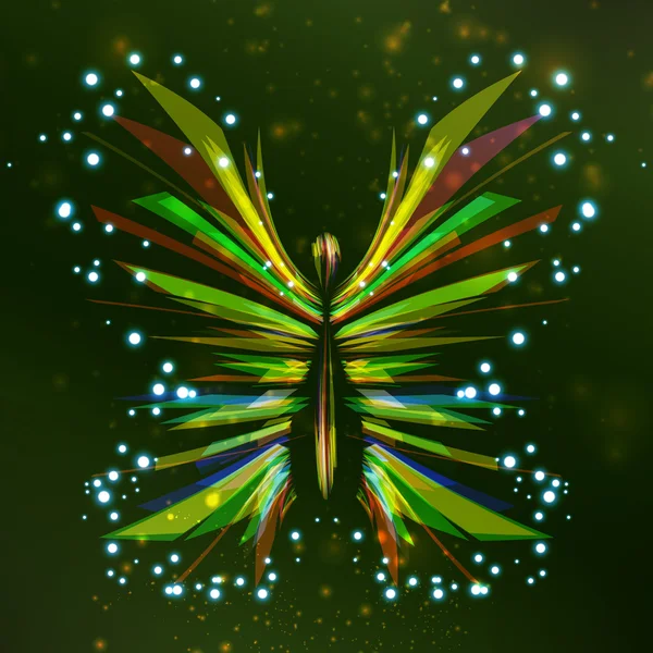 Lesklý motýl — Stockový vektor