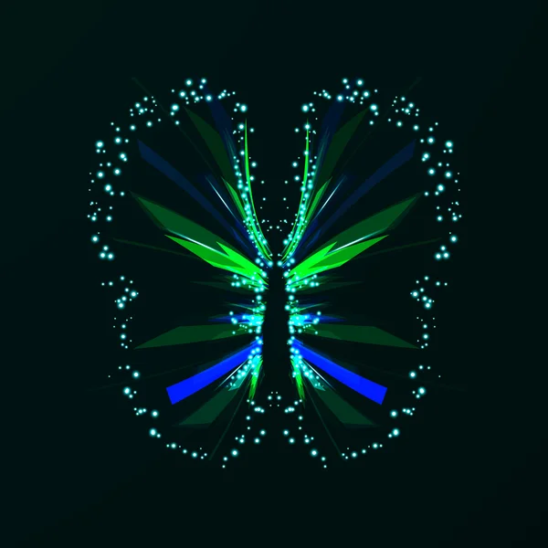 Mariposa brillante — Vector de stock