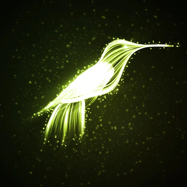 Neon hummingbird — Stock vektor