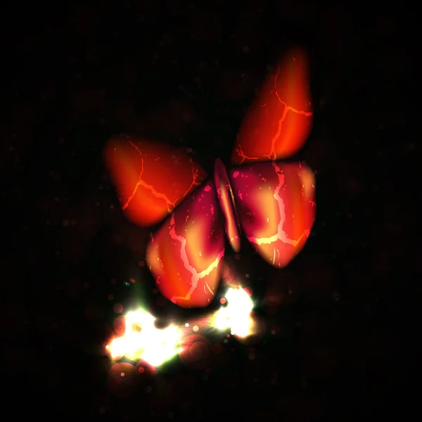 Mariposa abstracta brillante — Vector de stock