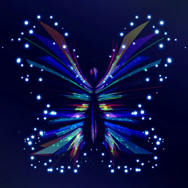 Glanzende vlinder — Stockvector