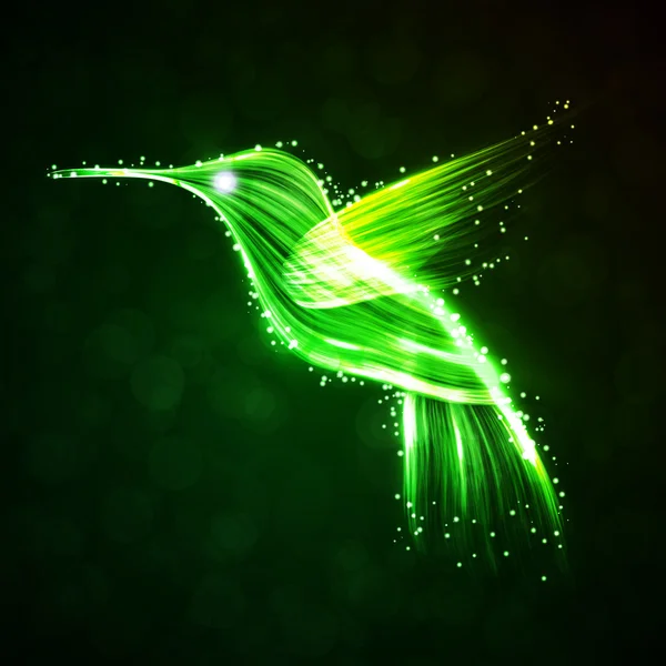 Neon kolibri — Stock Vector