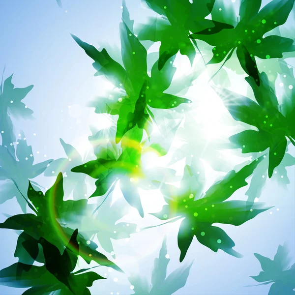 ? olorful акварель листя — стоковий вектор