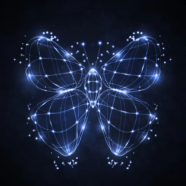 Papillon abstrait brillant — Image vectorielle