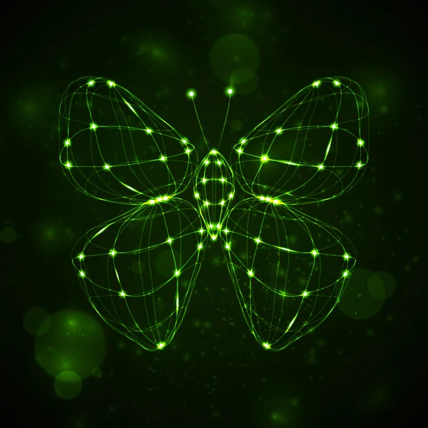 Блестящая абстрактная бабочка — стоковый вектор