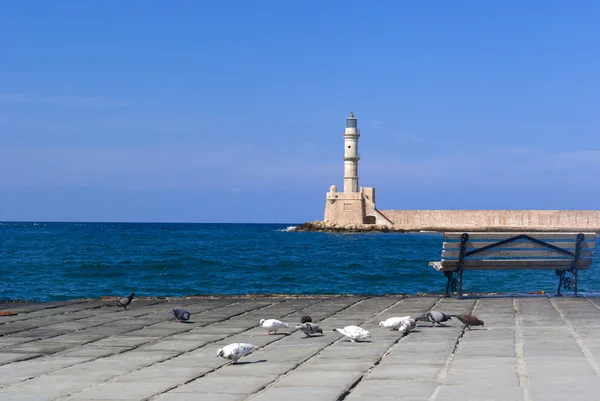 View on venetian lighthouse in Chania — Stock Photo, Image