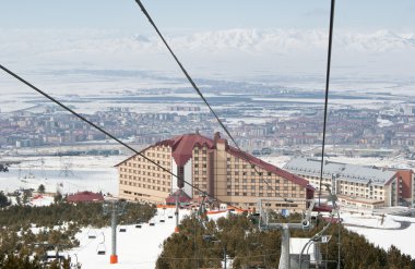 Turkish ski resort. Palandoken. Erzurum clipart