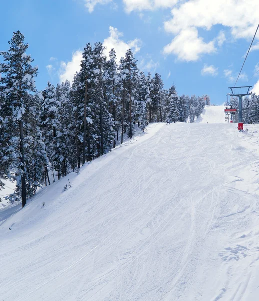 Vista de la ruta de esquí en Sarikamis — Foto de Stock