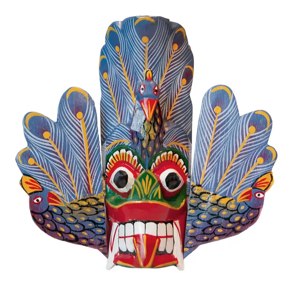 stock image Handmade wooden mask Mauru Raksha from Sri-Lanka