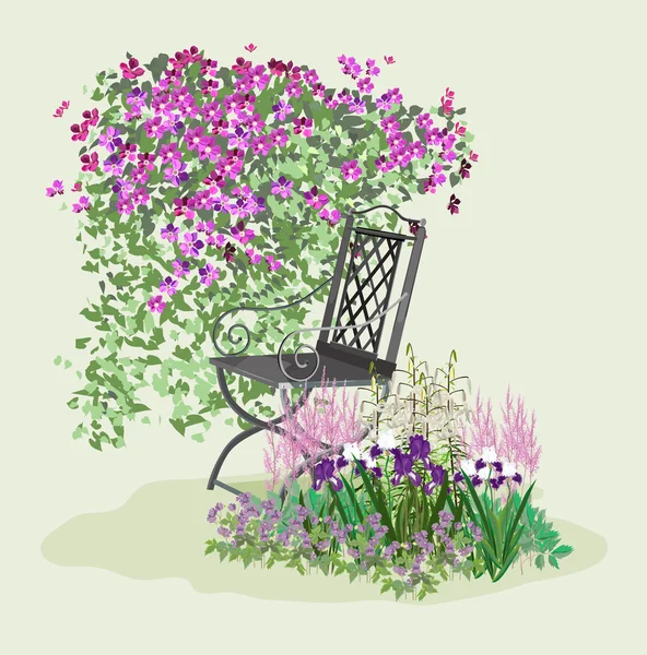 Blooming paradise Stock Illustration